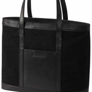 NWT Sorel working tote bag black wool and leather